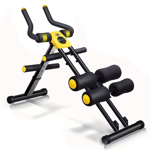 COSRXSVR Ab Workout Equipment, Adjustable Ab Trainer Machine for Home Gym, Squat, Pull Up, Push Up, Mini Inversion Table, Black Iron