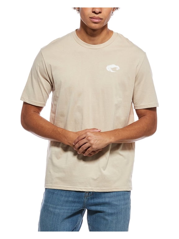 mens Bass And Release T-Shirt, l, Brown