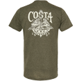 thumbnail image 1 of COSTA Freedom Eagle Sleeve Military Green Heather, Medium Short Sleeve Shirt, 1 of 4
