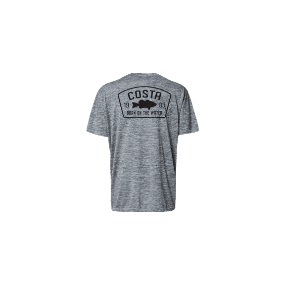 COSTA Tech Arco Sleeve Bass Heather Gray, 2XLarge Short Sleeve Shirt