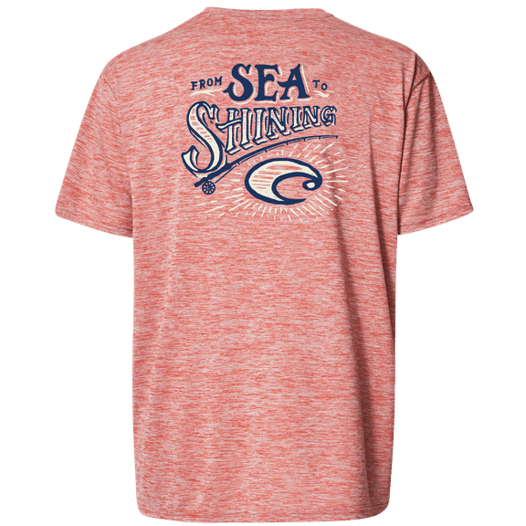 COSTA Tech Freedom Sea Sleeve Red, Medium Short Sleeve Shirt