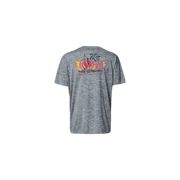 COSTA Tech Gnarly Marlin Sleeve Cationic Grey, Small Short Sleeve Shirt