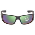 thumbnail image 1 of Costa Del Mar Men's Tuna Alley Pro Rectangular Sunglasses, Black/Polarized Green Mirrored 580G, 60 mm, 1 of 6