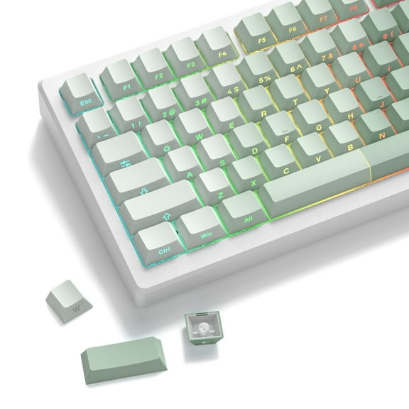 COSTOM 121 Keys PBT Keycaps, Cherry Profile Dye Sublimation Keycaps Set for Mechanical Gaming Keyboard, Compatible with Cherry MX Structure