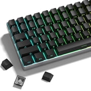 COSTOM 123 Keycaps, Side Print PBT Keycap 60 65 75 100 Percent, Shine Through Custom Key caps, Minimalist Style for MX Switche Keyboard,Black