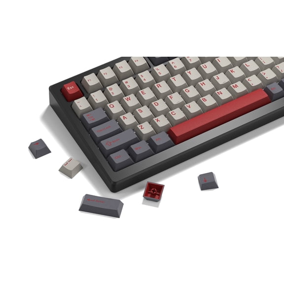 COSTOM 138 Keys Double Shot PBT Keycaps, Cherry Profile Retro Custom Keycaps, No Tear & Never Fades for Mechanical Keyboard, Compatible with 61/64/68/84/87/100/104/108 Cherry MX Switches