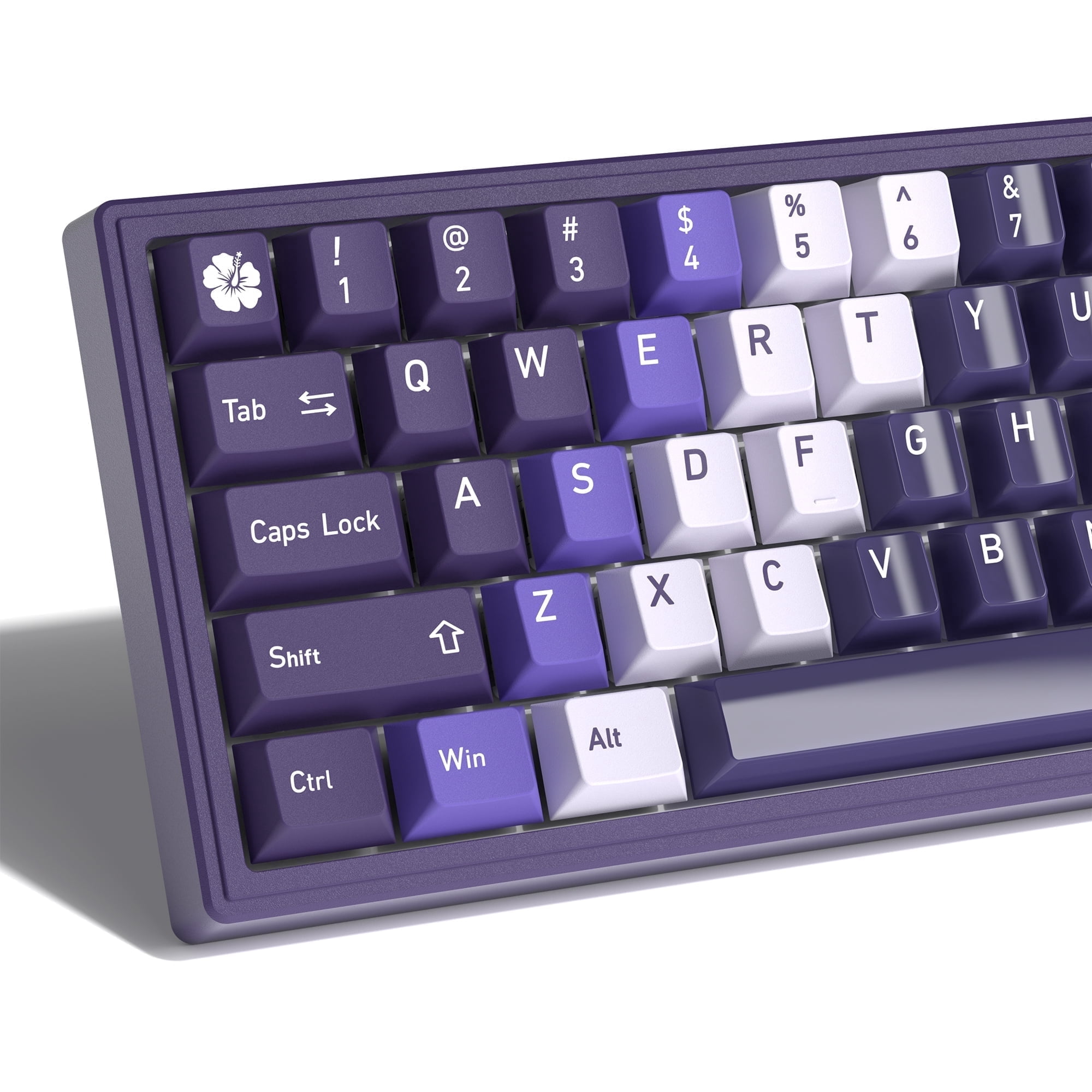 COSTOM 150 Keys Purple Keycaps Cherry Profile Clear Keycaps Set Fit for ...