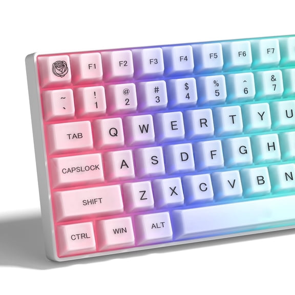 COSTOM Fog Translucent Keycap Set, 115 Keys Cherry Profile Transparent Keycaps, Shine Through Keyboard caps for 60% 65% 75% 100% Backlit Mx Switches Mechanical Gaming Keyboard