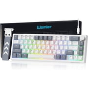 COSTOM Gaming Keyboard,60% Mechanical Keyboards Wired,QMK/via Cute Keyboard with Hot Swappable Gasket Mount RGB Key Board & Translucent Keycaps,Gray