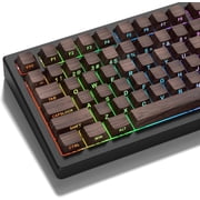 COSTOM PBT Keycaps,135 Wood Keyboard Keyaps, Shine Through Cherry Profile Keycaps,Doubleshot Side Print Dye Sub Keycap Set for 60 65 75 100 Percent