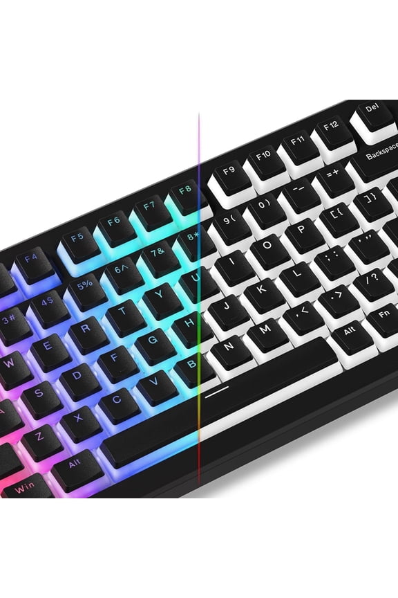 Pudding Keycaps,129 Keyboard Keycap, PBT Shine Through Key caps, Custom OEM Profile Key caps Set, Compatiability for 100%, 75%, 65%, 60% Keyboard,All Black