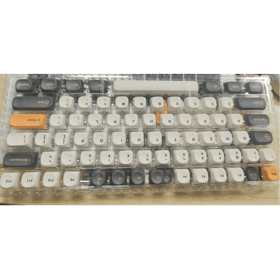 COSTOM Retro PBT Keycaps, 137 Keys Double Shot Keycaps Set for 61/64/68/84/87/100/104/108, Cherry Profile Custom Key Caps for Mechanical Keyboards, Retro Gold
