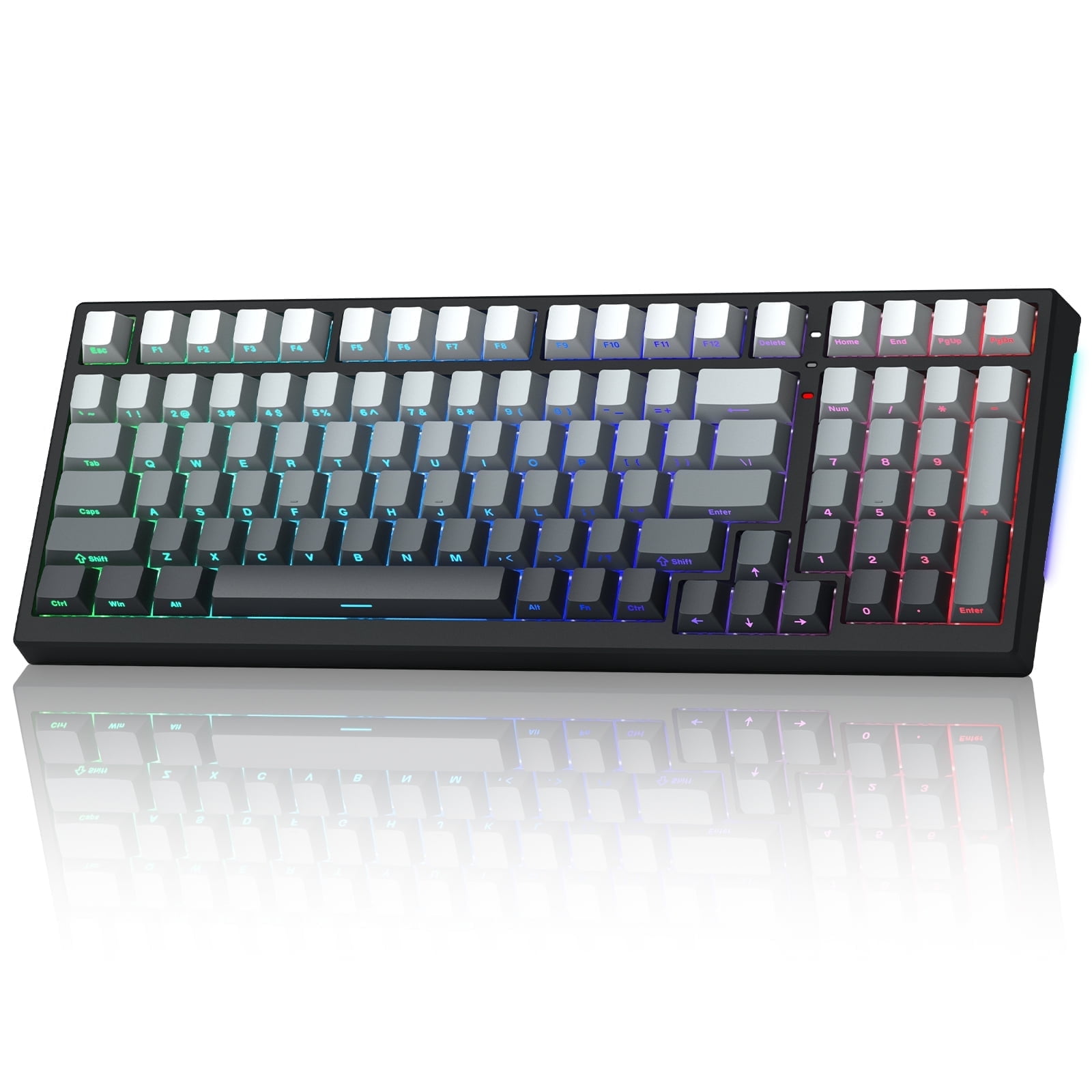 COSTOM Wireless Mechanical Keyboard, Gaming Keyboard with Number Pad, RGB Backlit, Tri-Mode BT5.0/2.4GHz/USB-C, Gasket Mount, Hot Swappable Pre-lubed Linear Switch for Windows MAC Computer