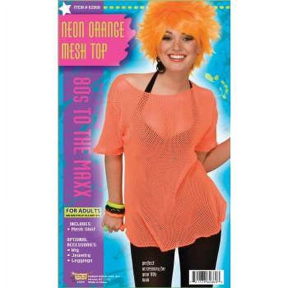 COSTUME-MESH TOP-NEON ORANGE