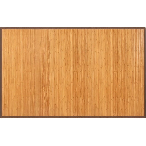 COSTWAY Bamboo Area Rug, 5'x8' Natural Bamboo Floor Mat 96"x60" | Anti-Slip Backing, Roll-up Runner Rug, 96"x60" Anti-Skid Large Floor Carpet for Bedroom Living Room Entryway Indoor