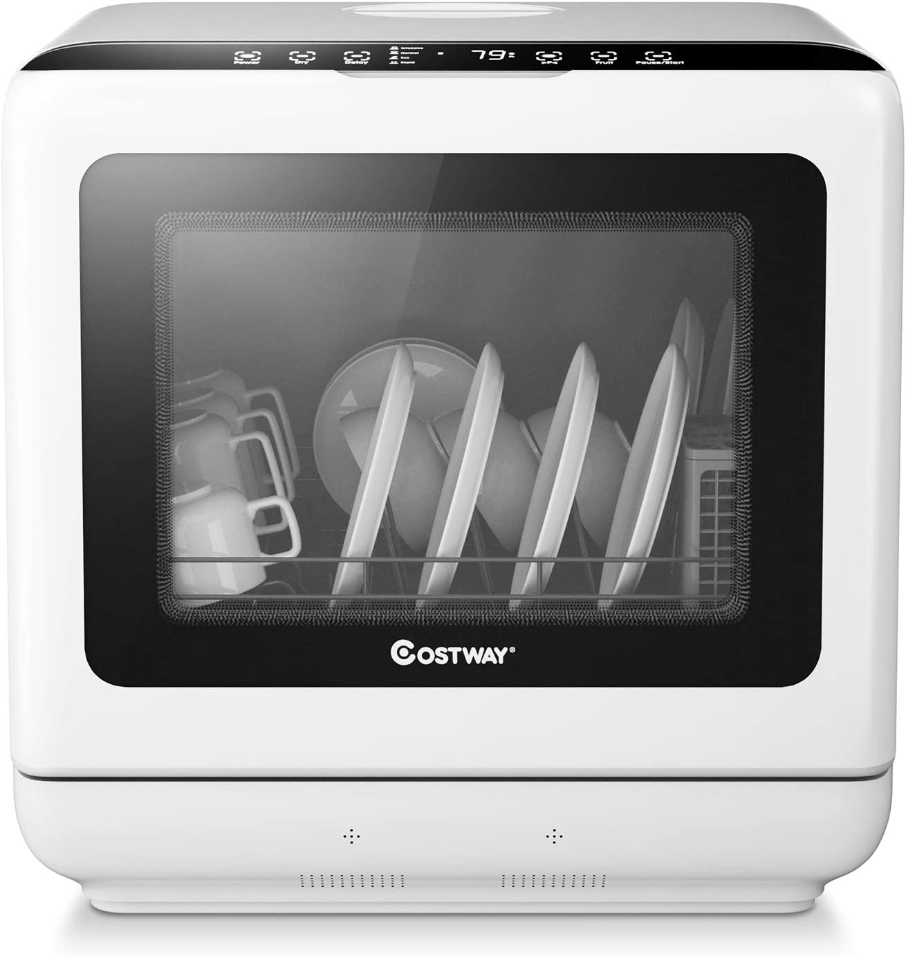 COSTWAY Portable Countertop Dishwasher, Compact Dishwasher with 5 L