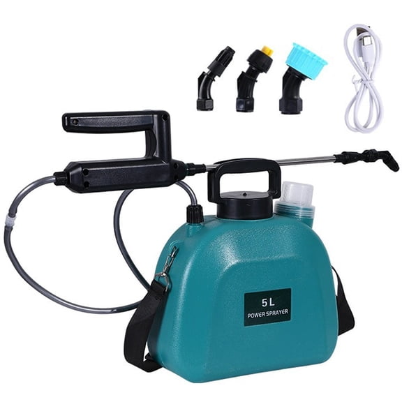 COSTYLE 1.35 Gallon Battery Powered Sprayer, Electric Garden Sprayer, 3 Mist Nozzles, USB Rechargeable Retractable Handle, Adjustable Shoulder Strap