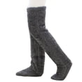 thumbnail image 1 of COSTYLE 1 Pair Cozy Socks Fuzzy Leg Warmers Over Knee Sleep Socks Plush Long Slipper Stockings, 1 of 5