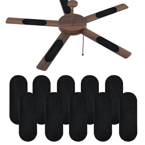 COSTYLE 10 Pcs Ceiling Fan Filters, Unscented Activated Carbon Filter, Easy-Stick Ceiling Fan Blade Air Filters, Universal for Common Household Contaminants