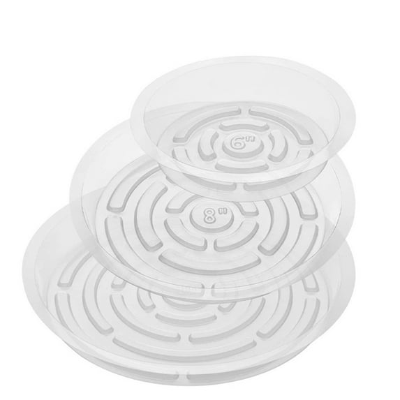 COSTYLE 20 Pack Plant Saucers 12 inch Clear Flower Pot Tray for Indoor & Outdoor Plants