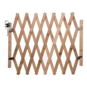 COSTYLE Expandable Accordion Dog Gate Wooden Dog Fence Pet Gate Safety Protection Doorways