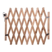 COSTYLE Expandable Accordion Dog Gate 18.9H Adjustable Width 9.8-43.3 Wooden Pet Gate Safety Barrier for Small Dogs Cats Doorways