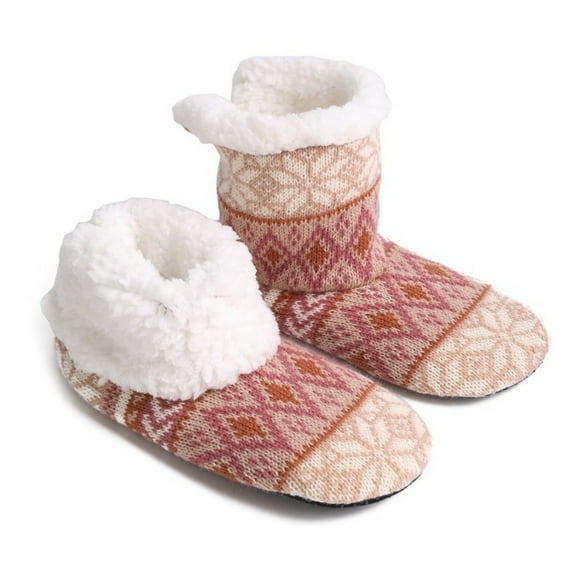 COSTYLE Womens Slipper Socks with Grip – Fuzzy, Winter Warm, Fleece Lined, Non-Slip, Thick, Thermal & Cozy Indoor Socks