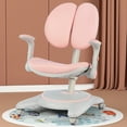 thumbnail image 1 of COSVALVE 360°Swivel Ergonomic Kids Study Chair Girls Gift Height & Depth Adjustable,Foldable Armrest,Auto Sit-Locking Wheels(Pink), 1 of 15