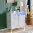 COSVALVE Buffets Sideboard Cupboard High Gloss White Marble Print