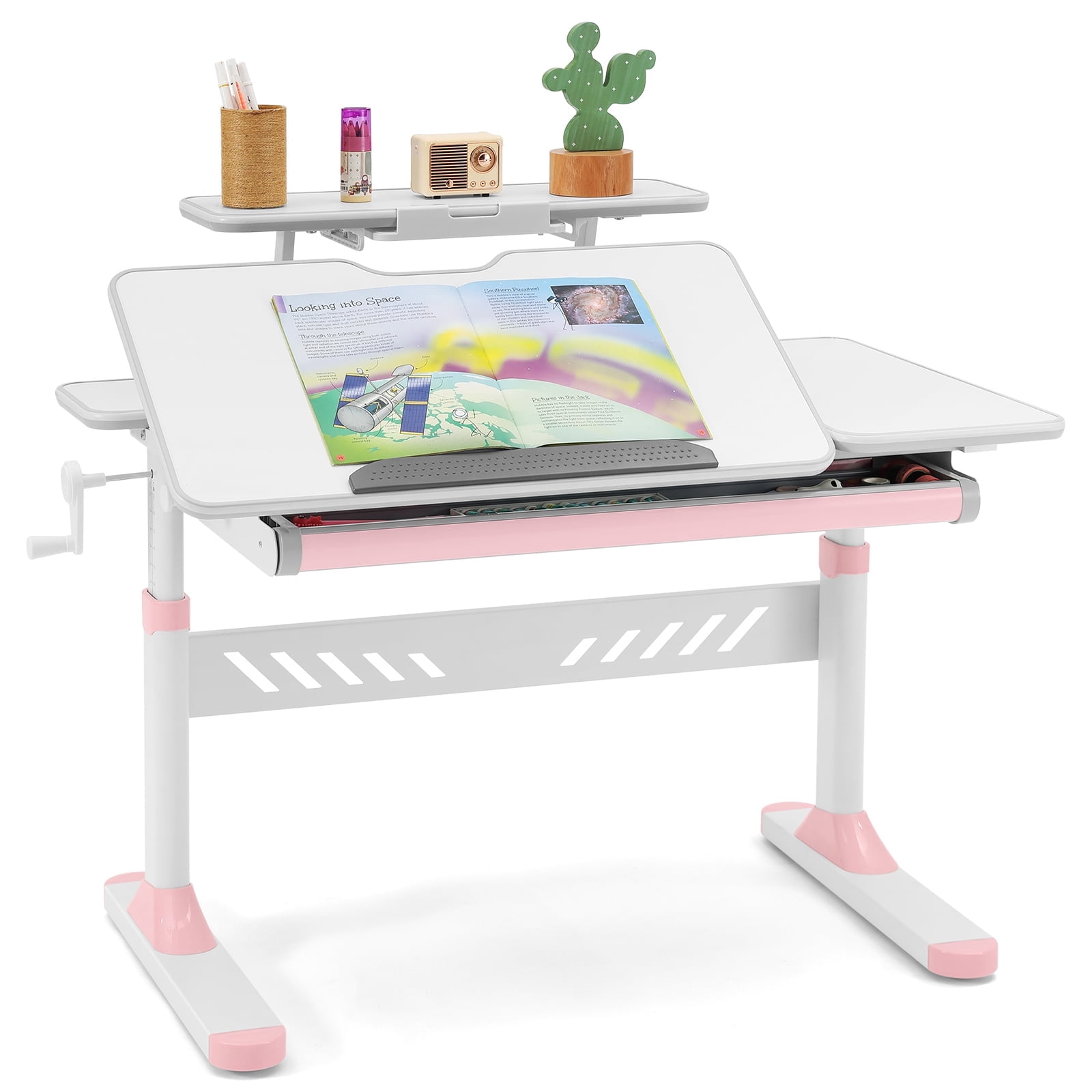 COSVALVE Height Adjustable Kids Study Desk Girl Boy Student Table ...