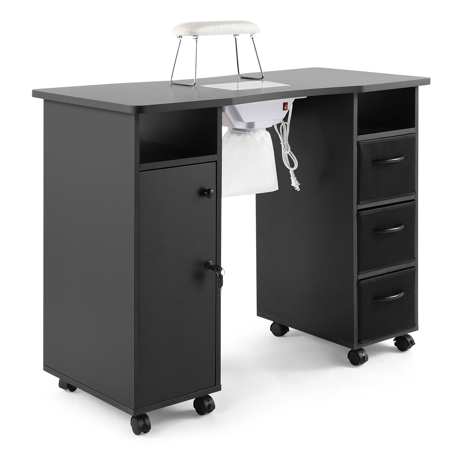 COSVALVE Manicure Table Nail Desk Salon Beauty Workstation with