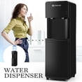 thumbnail image 1 of COSVALVE Top Loading 5 Gallon Hot/Cold Water Cooler Dispenser Compressor Refrigeration with Child Safety Lock(Black), 1 of 15