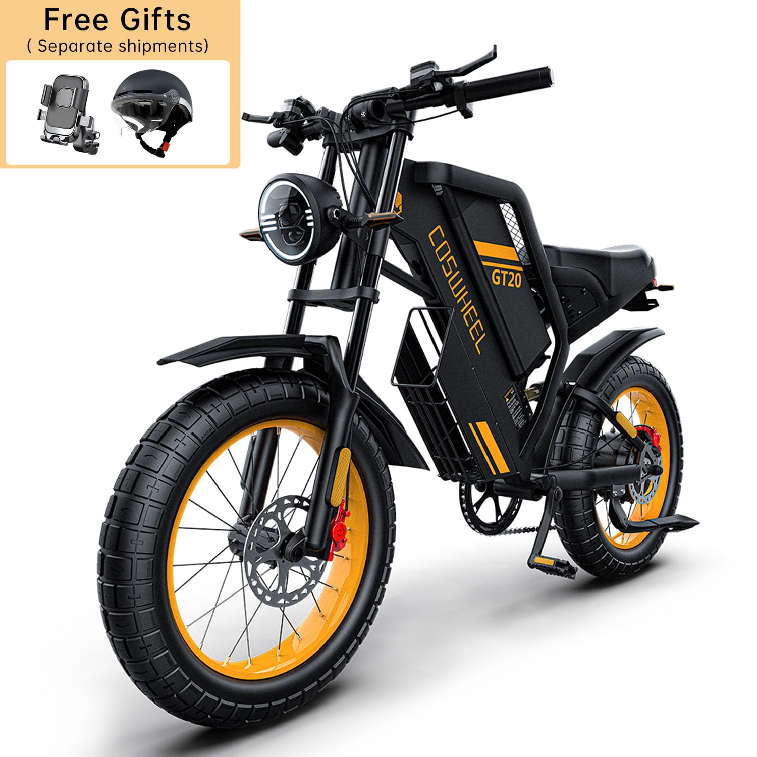 COSWHEEL GT20 1500W Electric Dirt Bike for Adults MTB, with 48V/25Ah Removable Battery,  UL2849