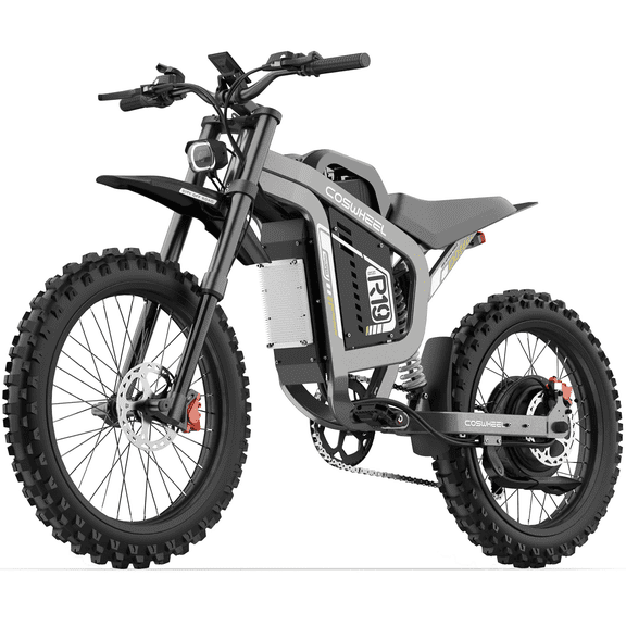 COSWHEEL R19 Electric Dirt Bike for Adults 9000W Peak 72V/40AH 46.6MPH 19x4 Light Off Road Dirt Bike, UL2849