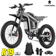 COSWHEEL R19 Electric Dirt Bike for Adults, 9000W Peak Motor,Top 60 MPH, 72V 40Ah Removable Battery,19 Inch Off-Road Electric Motocross Bike