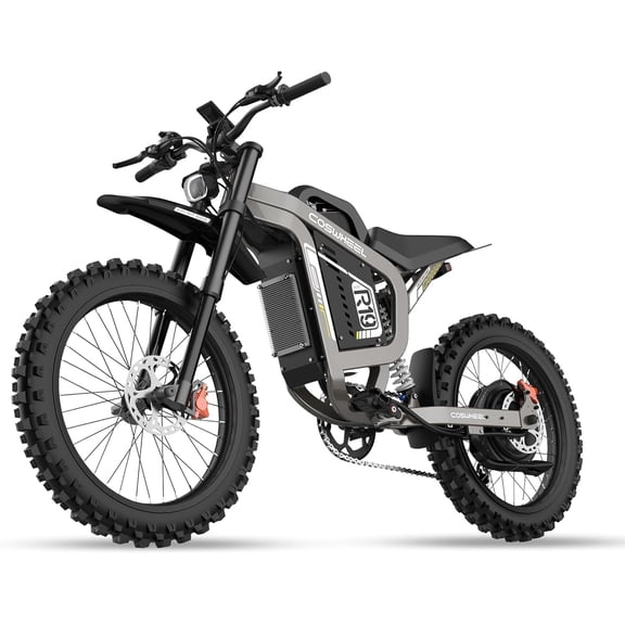 COSWHEEL R19 Motorized Dirt Bike for Adults,9000W Peak Motor,72V 40Ah Lithium Battery,60 MPH Maximum Speed,124 Miles Range,19" Tires,Full Suspension