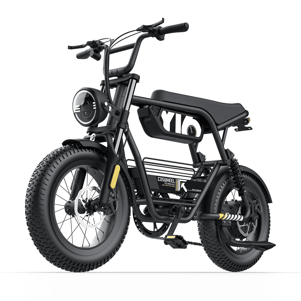 COSWHEEL Y16 1000W(Peak) commuting Electric bicycles adult, 48V 15Ah Battery-28Mph,52 miles,16" All-Terrain Tires