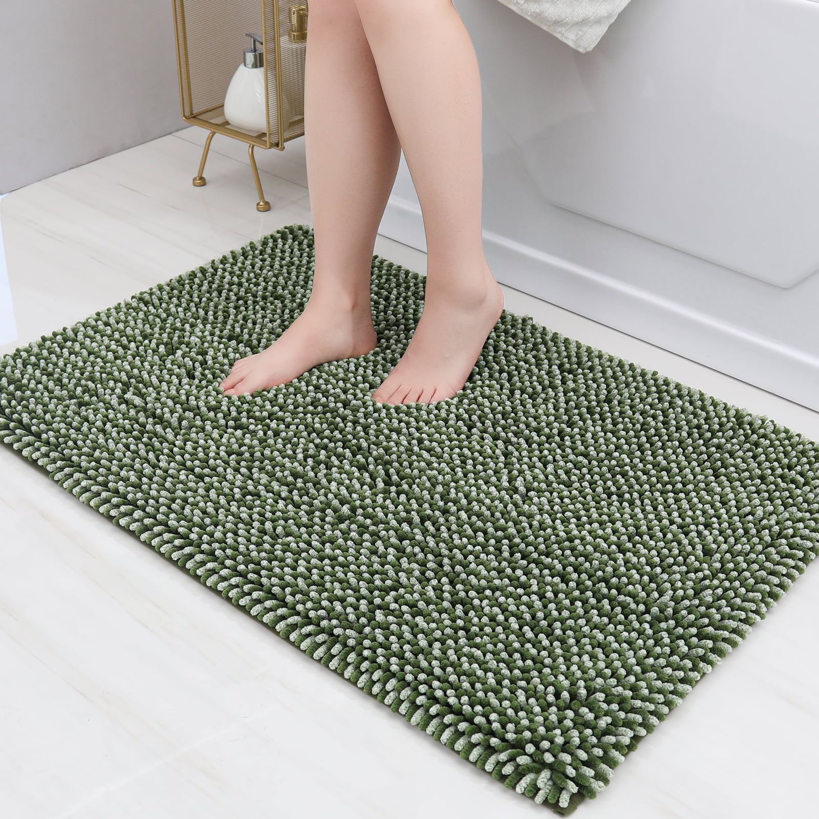 "COSY HOMEER 24""x36"" Chenille Bathroom Rugs, Non-Slip, Absorbent Bath ...