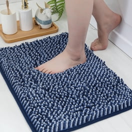 Bath Rug， Bathroom Mat Anti-Skid Non Slip Soft Fuzzy Warm Extra Thick Plush  Absorbent for Bathroom， Kitchen， Pool Floor， 4 Sizes Available (Light Gray，  40x60 cm) 