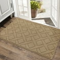 thumbnail image 1 of Floor Hug Doormat Indoor 24"x36", Front Door Mat Non-Slip for Entrance, Absorbent Resist Dirt Door Rug for Inside, Low-Profile Welcome Mat, Entryway Rug Floor Mats Machine Washable, Beige, 1 of 8