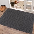 thumbnail image 1 of Floor Hug Indoor Doormat, 32" x 48" , Non-Slip Front Door Mat for Entrance, Machine Washable  Absorbent Entryway Rug, Charcoal, 1 of 8