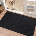 thumbnail image 1 of FloorHug Indoor Doormat 20"x32", Soft and Absorbent Door Mat Non-Slip, Dirt Trapper Mat Door Mats Low Profile Floor Mat Machine Washable for Entrance, Inside, Kitchen, Front Back Door, Black, 1 of 8