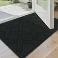 thumbnail image 1 of Floor Hug Indoor Dog Doormat, 20"x32", Non-Slip Front Door Mat for Entrance, Absorbent Resist Dirt Door Rug for Inside, Low-Profile Welcome Mat, Entryway Rug Machine Washable, Black, 1 of 9