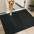 thumbnail image 1 of Floor Hug Indoor Dog Doormat, 32"x48", Non-Slip Front Door Mat for Entrance, Absorbent Resist Dirt Door Rug for Inside, Low-Profile Welcome Mat, Entryway Rug Machine Washable, Black, 1 of 9