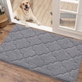 thumbnail image 1 of FloorHug Indoor Doormat 20"x32", Soft and Absorbent Door Mat Non-Slip, Dirt Trapper Mat Door Mats Low Profile Floor Mat Machine Washable for Entrance, Inside, Kitchen, Front Back Door, Grey, 1 of 8