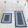 thumbnail image 1 of FloorHug Kitchen Rugs and Mats 2 Pieces, 20"x48"+20"x30", Stain-Resistant and Absorbent Kitchen Mats Non-Slip, Machine Washable Kitchen Floor Mat, Rugs for Kitchen, Floor and Home, Blue, 1 of 9