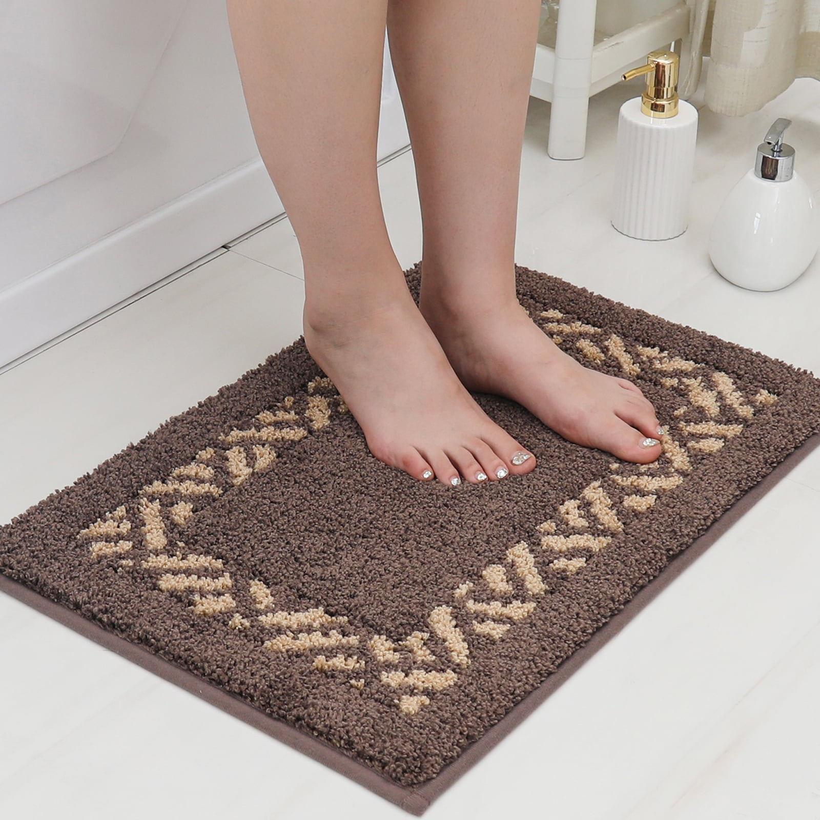 COSY HOMEER Microfiber Bathroom Rug 16"x24", Super Soft and Absorbent