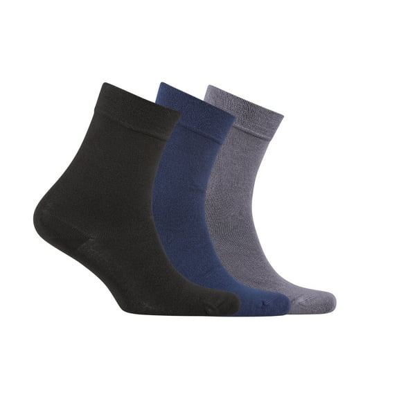 COSYFEEL Women's Bamboo Dress Socks Crew Soft Thin Seamless Toe, 3 Pairs