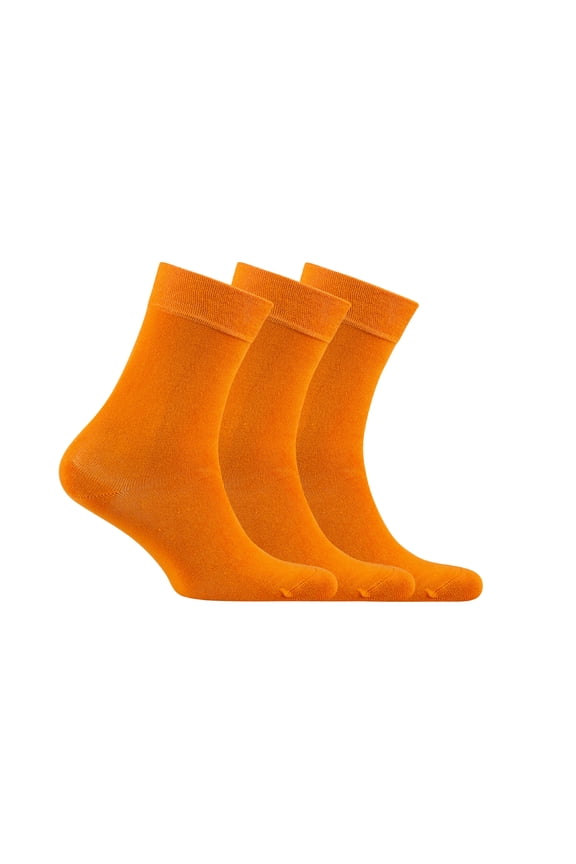 Women's Bamboo Dress Socks Crew Soft Thin Seamless Toe, 3 Pairs