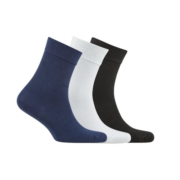 COSYFEEL Women's Bamboo Dress Socks Crew Soft Thin Seamless Toe, 3 Pairs